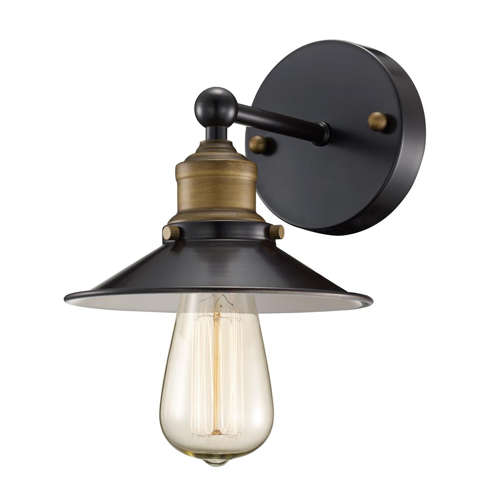 Trans Globe Lighting 20511 ROB Griswald 7" Indoor Rubbed Oil Bronze Industrial Wall Sconce